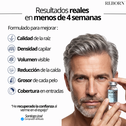 Cabello más fuerte y denso en 90 días con REBORN® InFusion