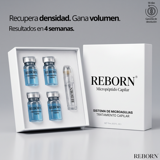 Cabello más fuerte y denso en 90 días con REBORN® InFusion